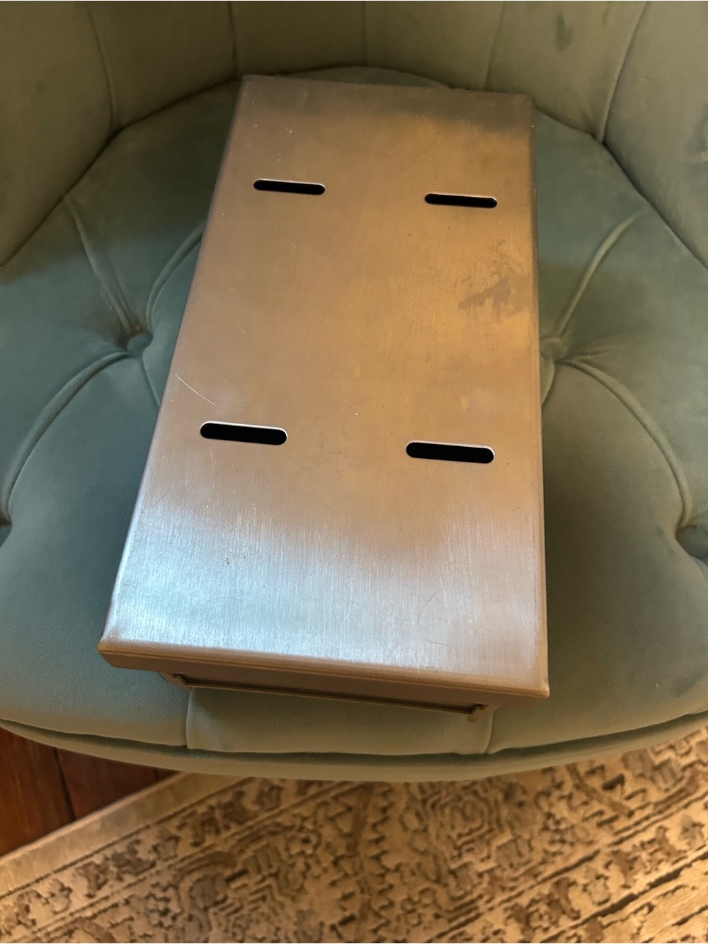 Metal lock box with two keys
